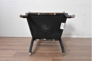 中古　美品　アメリカ最高級ブランド　CENTURY(センチュリー)　ロープツイスト装飾とアンテロープ柄が印象的なサロンチェア　定価約100万円　(R-091343)
