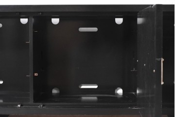 中古　アメリカ最高級ブランド　CENTURY(センチュリー)　ブラックとゴールドカラーの組み合わせがスタイリッシュなサイドボード　定価約110万円　(R-091344)