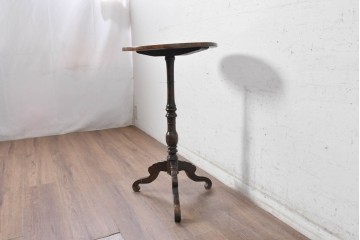 イギリスアンティーク　1900年頃　星形を中心に描いたパーケットリーが美しいカフェテーブル　(R-091347)