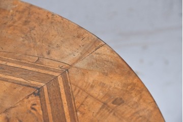 イギリスアンティーク　1900年頃　星形を中心に描いたパーケットリーが美しいカフェテーブル　(R-091347)