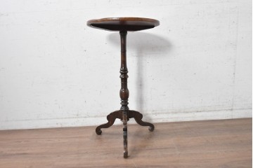イギリスアンティーク　1900年頃　星形を中心に描いたパーケットリーが美しいカフェテーブル　(R-091347)