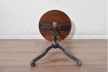 イギリスアンティーク　1900年頃　星形を中心に描いたパーケットリーが美しいカフェテーブル　(R-091347)