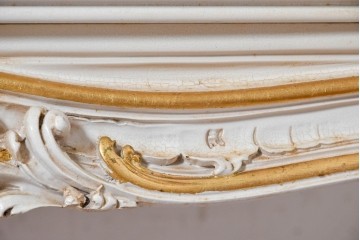 中古　美品　イタリア高級家具　SILIK(シリック)　花モチーフの装飾とゴールドの縁取りが美しいセンターテーブル　(R-091352)