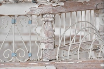 フランスアンティーク　1900年から1920年頃　繊細なワイヤー装飾が目を引く鳥かご　(R-091354)