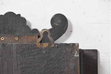 ヨーロッパアンティーク　1800年頃　オーク材　重厚な彫刻が目を引くウォールシェルフ　(R-091355)