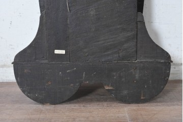 ヨーロッパアンティーク　1800年頃　オーク材　重厚な彫刻が目を引くウォールシェルフ　(R-091355)