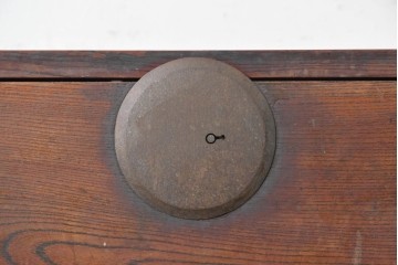 和製アンティーク　明治期から大正期　上手物　前面(欅材)　作りの良い六丁引きの2段重ね箪笥　(R-091357)