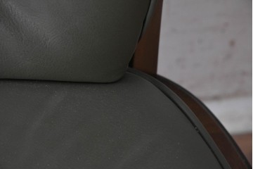 中古　美品　希少な廃番品　maruni(マルニ木工)　地中海ロイヤルシリーズ(ROYAL)　本革　デスクチェア　定価約23万円　(R-091058)