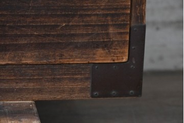 和製アンティーク　明治期から大正期　上手物　総桐材　作りの良い五丁引きの2段重ね関東時代箪笥　(R-091360)