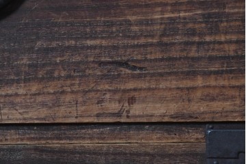 和製アンティーク　明治期から大正期　上手物　総桐材　作りの良い五丁引きの2段重ね関東時代箪笥　(R-091360)