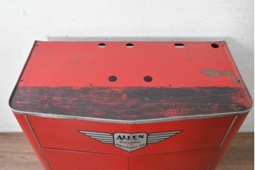  アメリカヴィンテージ　Allen Electric and Equipment Co(アレン・エレクトリック社)　TYPE E420　177049　赤いボディとロゴが印象的なメタルキャビネット　(R-091363)