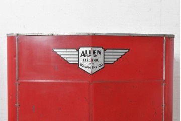  アメリカヴィンテージ　Allen Electric and Equipment Co(アレン・エレクトリック社)　TYPE E420　177049　赤いボディとロゴが印象的なメタルキャビネット　(R-091363)