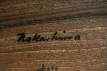 中古　ジョージナカシマ(George Nakashima)　桜製作所　イギリスのウォールナット材　フレンチマンズゴウ　豊かな木目が魅力のダイニングテーブル　(R-091365)