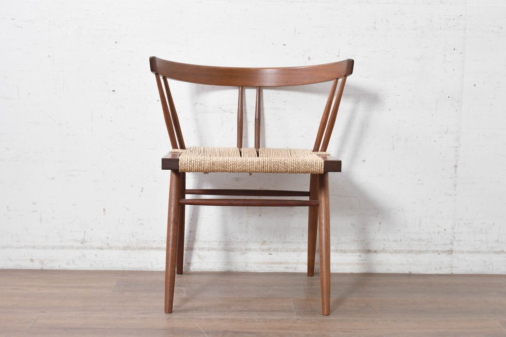 中古　ジョージナカシマ(George Nakashima)　桜製作所　グラスシートチェア(GRASS SEATED CHAIR)　CN120　軽やかな佇まいが魅力のチェア　(R-091366)