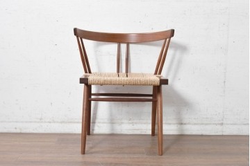 中古　ジョージナカシマ(George Nakashima)　桜製作所　グラスシートチェア(GRASS SEATED CHAIR)　CN120　軽やかな佇まいが魅力のチェア　(R-091366)
