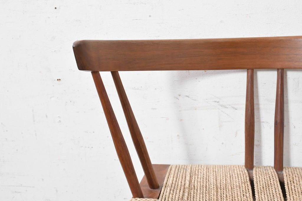 中古　ジョージナカシマ(George Nakashima)　桜製作所　グラスシートチェア(GRASS SEATED CHAIR)　CN120　軽やかな佇まいが魅力のチェア　(R-091366)