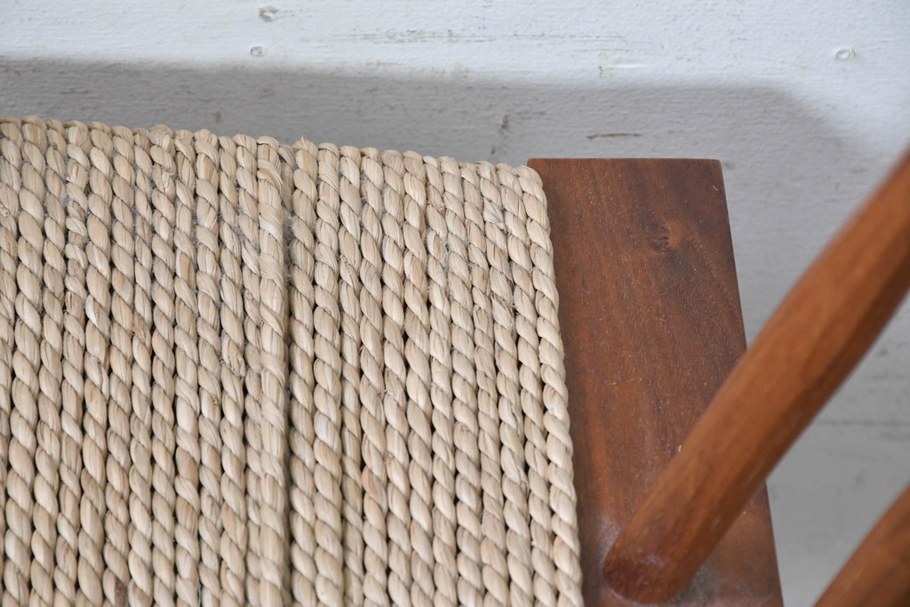 中古　ジョージナカシマ(George Nakashima)　桜製作所　グラスシートチェア(GRASS SEATED CHAIR)　CN120　軽やかな佇まいが魅力のチェア　(R-091366)