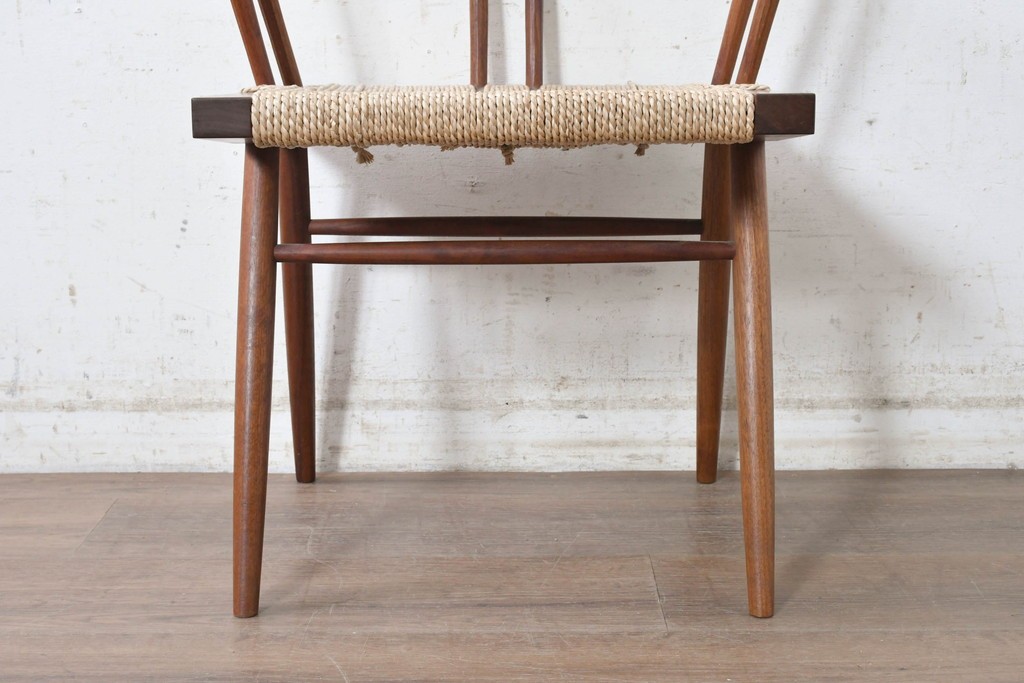中古　ジョージナカシマ(George Nakashima)　桜製作所　グラスシートチェア(GRASS SEATED CHAIR)　CN120　軽やかな佇まいが魅力のチェア　(R-091366)