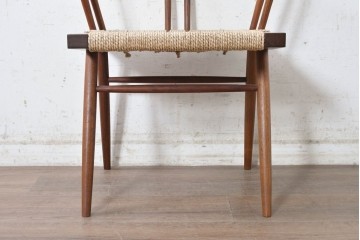 中古　ジョージナカシマ(George Nakashima)　桜製作所　グラスシートチェア(GRASS SEATED CHAIR)　CN120　軽やかな佇まいが魅力のチェア　(R-091366)