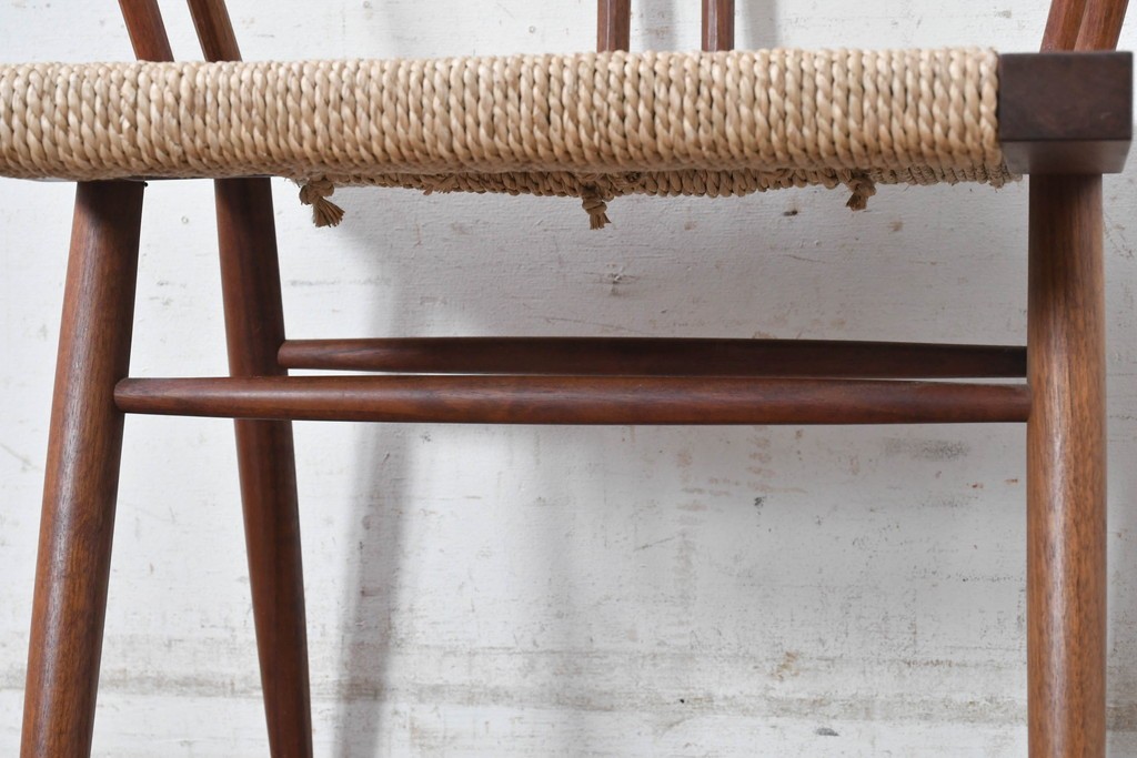 中古　ジョージナカシマ(George Nakashima)　桜製作所　グラスシートチェア(GRASS SEATED CHAIR)　CN120　軽やかな佇まいが魅力のチェア　(R-091366)