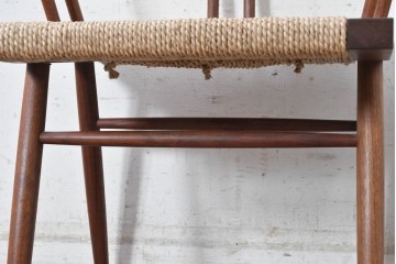 中古　ジョージナカシマ(George Nakashima)　桜製作所　グラスシートチェア(GRASS SEATED CHAIR)　CN120　軽やかな佇まいが魅力のチェア　(R-091366)