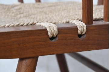 中古　ジョージナカシマ(George Nakashima)　桜製作所　グラスシートチェア(GRASS SEATED CHAIR)　CN120　軽やかな佇まいが魅力のチェア　(R-091366)
