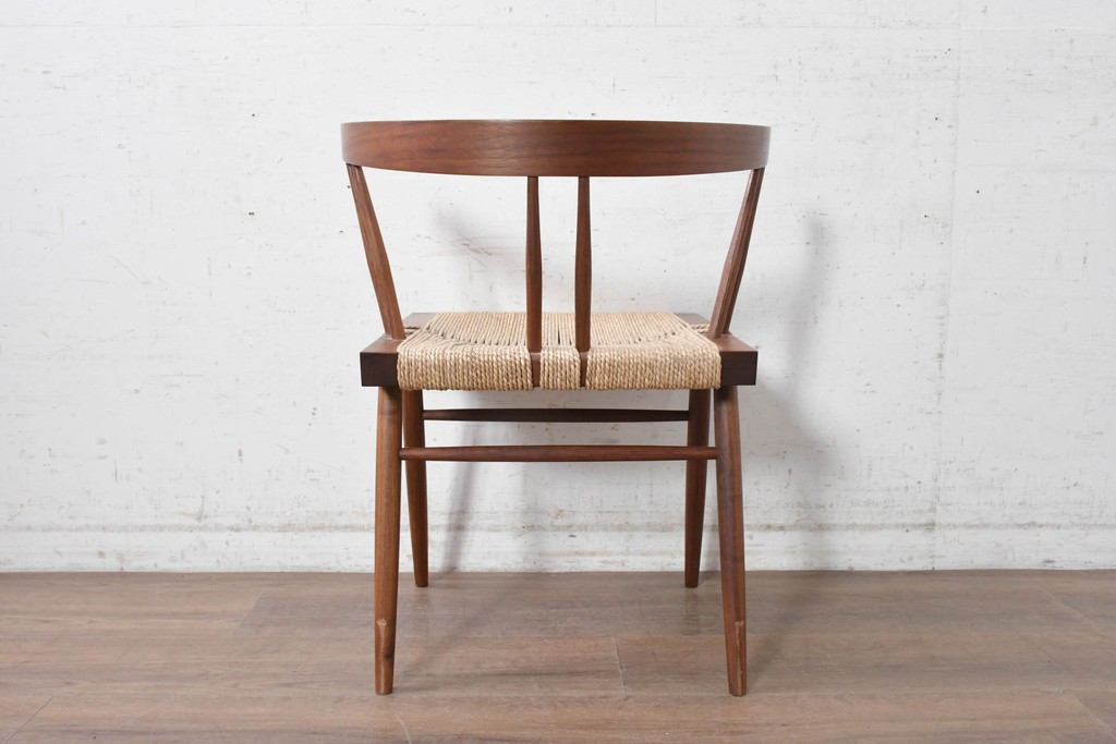 中古　ジョージナカシマ(George Nakashima)　桜製作所　グラスシートチェア(GRASS SEATED CHAIR)　CN120　軽やかな佇まいが魅力のチェア　(R-091366)