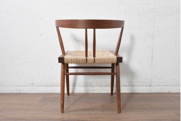 中古　ジョージナカシマ(George Nakashima)　桜製作所　グラスシートチェア(GRASS SEATED CHAIR)　CN120　軽やかな佇まいが魅力のチェア　(R-091366)
