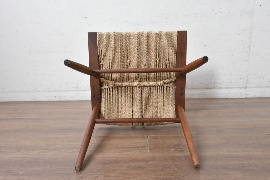 中古　ジョージナカシマ(George Nakashima)　桜製作所　グラスシートチェア(GRASS SEATED CHAIR)　CN120　軽やかな佇まいが魅力のチェア　(R-091366)