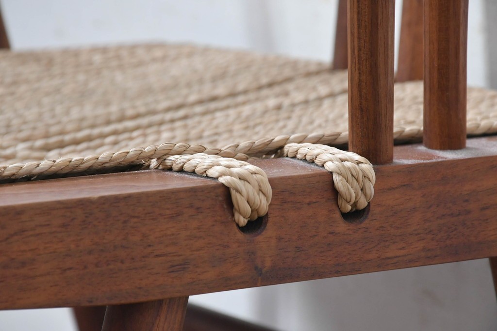 中古　ジョージナカシマ(George Nakashima)　桜製作所　グラスシートチェア(GRASS SEATED CHAIR)　CN120　軽やかな佇まいが魅力のチェア　(R-091367)
