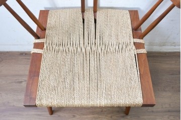 中古　ジョージナカシマ(George Nakashima)　桜製作所　グラスシートチェア(GRASS SEATED CHAIR)　CN120　軽やかな佇まいが魅力のチェア　(R-091367)