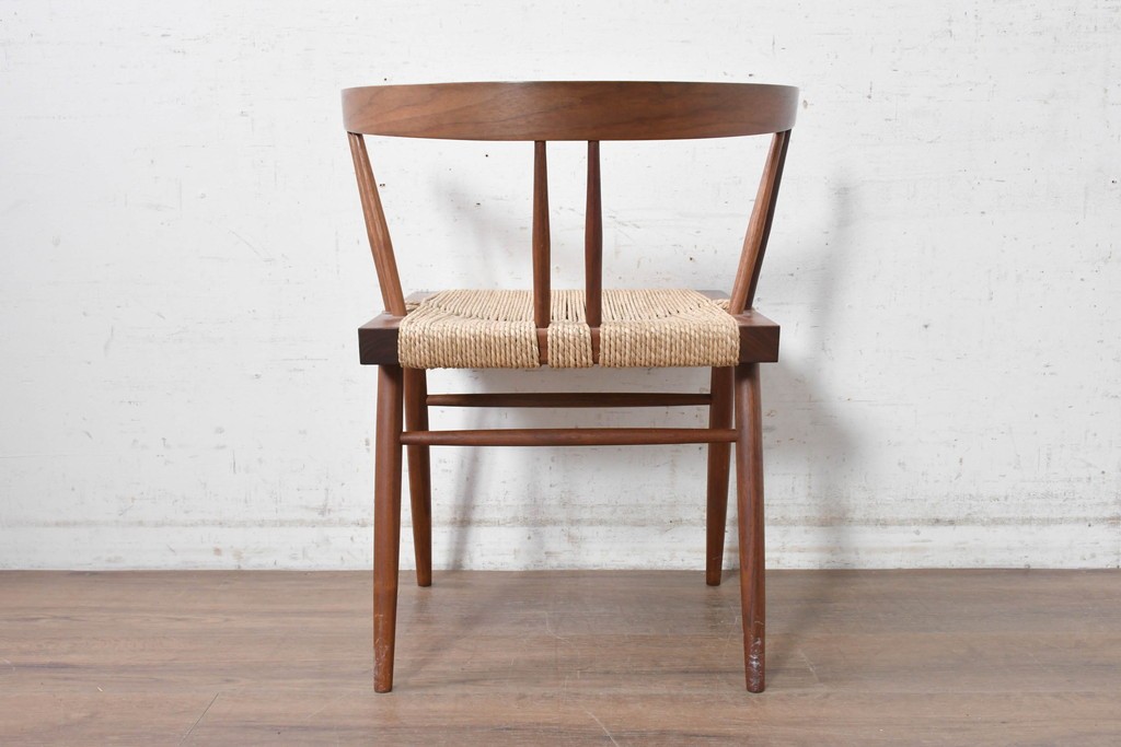 中古　ジョージナカシマ(George Nakashima)　桜製作所　グラスシートチェア(GRASS SEATED CHAIR)　CN120　軽やかな佇まいが魅力のチェア　(R-091367)