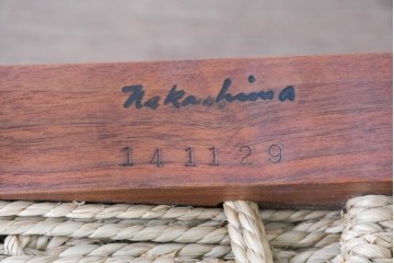 中古　ジョージナカシマ(George Nakashima)　桜製作所　グラスシートチェア(GRASS SEATED CHAIR)　CN120　軽やかな佇まいが魅力のチェア　(R-091367)