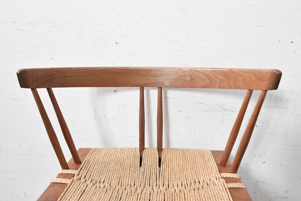 中古　ジョージナカシマ(George Nakashima)　桜製作所　グラスシートチェア(GRASS SEATED CHAIR)　CN120　軽やかな佇まいが魅力のチェア　(R-091368)