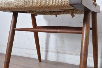 中古　ジョージナカシマ(George Nakashima)　桜製作所　グラスシートチェア(GRASS SEATED CHAIR)　CN120　軽やかな佇まいが魅力のチェア　(R-091368)