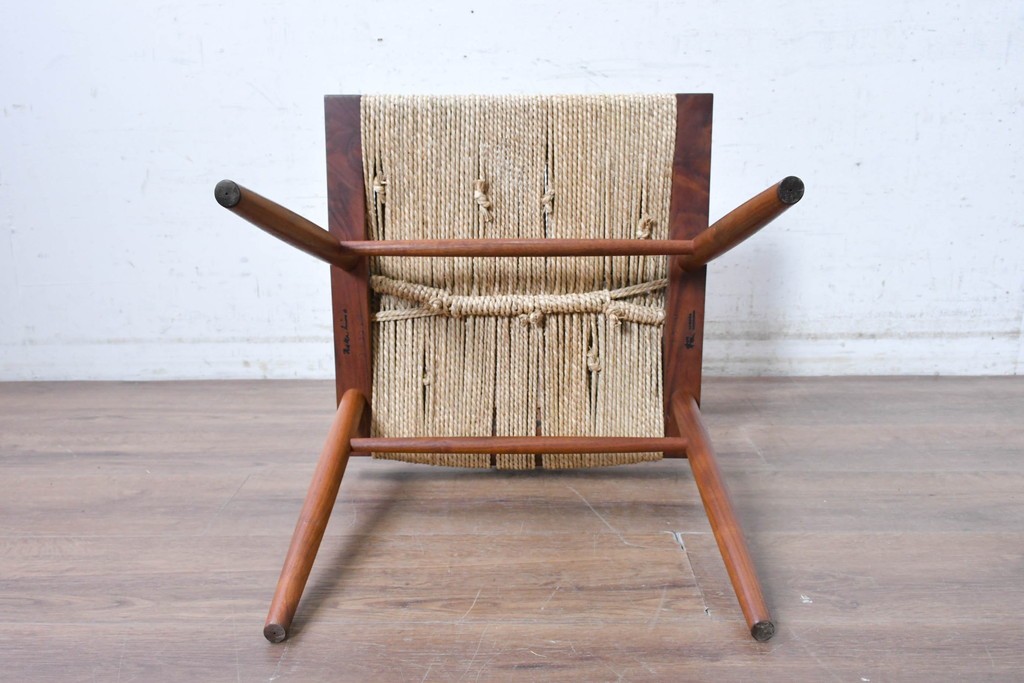 中古　ジョージナカシマ(George Nakashima)　桜製作所　グラスシートチェア(GRASS SEATED CHAIR)　CN120　軽やかな佇まいが魅力のチェア　(R-091368)