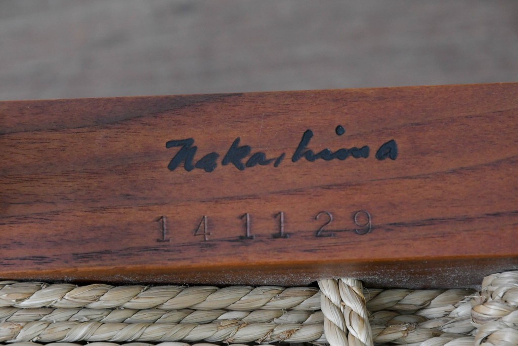 中古　ジョージナカシマ(George Nakashima)　桜製作所　グラスシートチェア(GRASS SEATED CHAIR)　CN120　軽やかな佇まいが魅力のチェア　(R-091368)