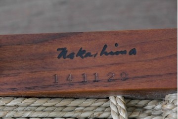 中古　ジョージナカシマ(George Nakashima)　桜製作所　グラスシートチェア(GRASS SEATED CHAIR)　CN120　軽やかな佇まいが魅力のチェア　(R-091368)