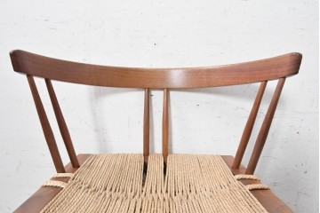 中古　ジョージナカシマ(George Nakashima)　桜製作所　グラスシートチェア(GRASS SEATED CHAIR)　CN120　軽やかな佇まいが魅力のチェア　(R-091369)