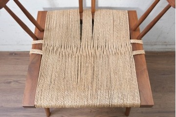中古　ジョージナカシマ(George Nakashima)　桜製作所　グラスシートチェア(GRASS SEATED CHAIR)　CN120　軽やかな佇まいが魅力のチェア　(R-091369)