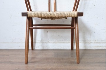 中古　ジョージナカシマ(George Nakashima)　桜製作所　グラスシートチェア(GRASS SEATED CHAIR)　CN120　軽やかな佇まいが魅力のチェア　(R-091369)