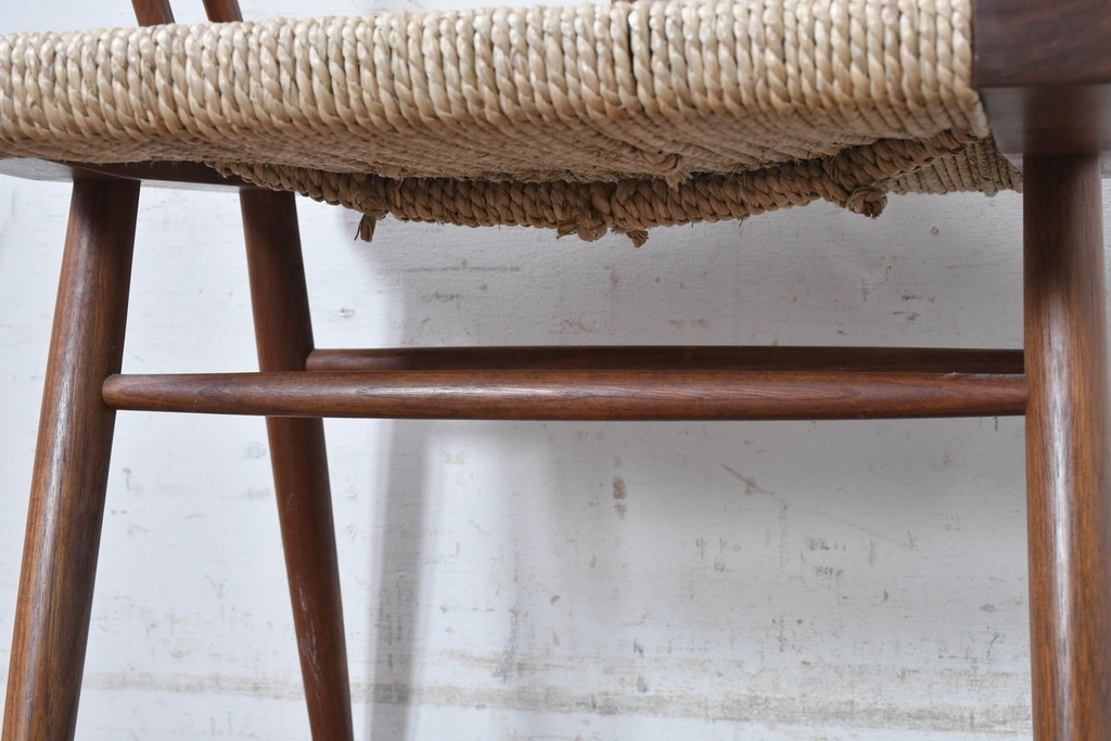 中古　ジョージナカシマ(George Nakashima)　桜製作所　グラスシートチェア(GRASS SEATED CHAIR)　CN120　軽やかな佇まいが魅力のチェア　(R-091369)