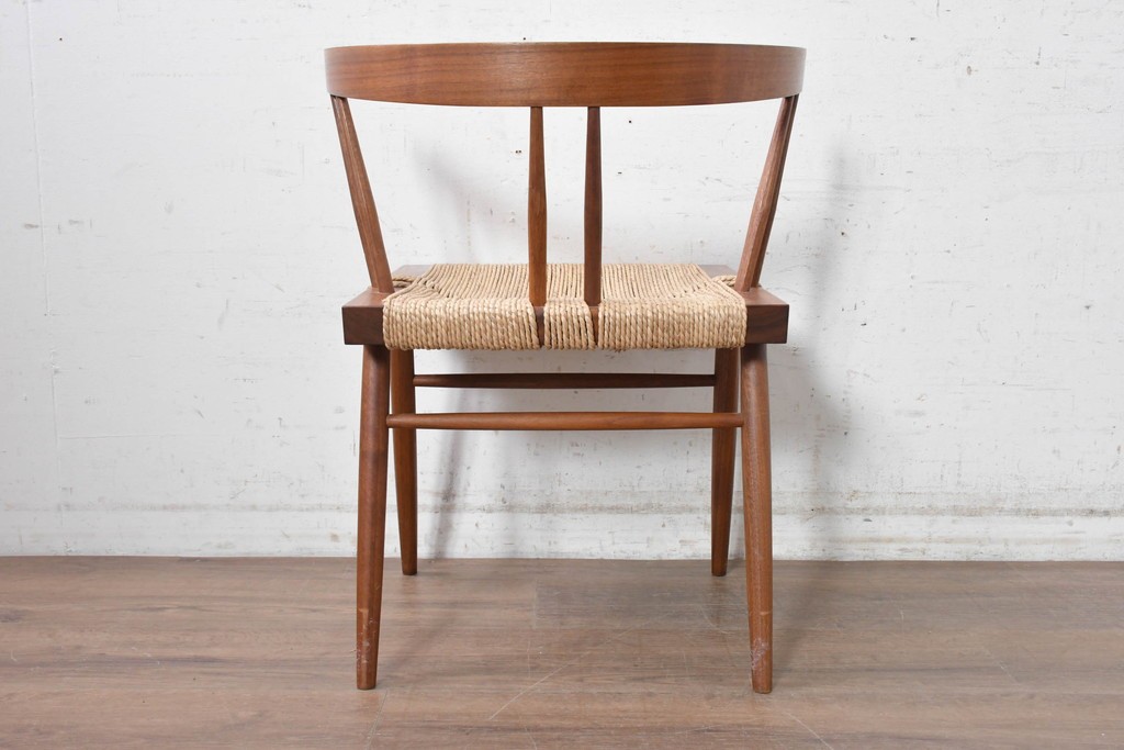 中古　ジョージナカシマ(George Nakashima)　桜製作所　グラスシートチェア(GRASS SEATED CHAIR)　CN120　軽やかな佇まいが魅力のチェア　(R-091369)
