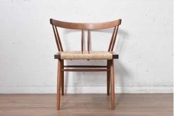 中古　ジョージナカシマ(George Nakashima)　桜製作所　グラスシートチェア(GRASS SEATED CHAIR)　CN120　軽やかな佇まいが魅力のチェア　(R-091370)