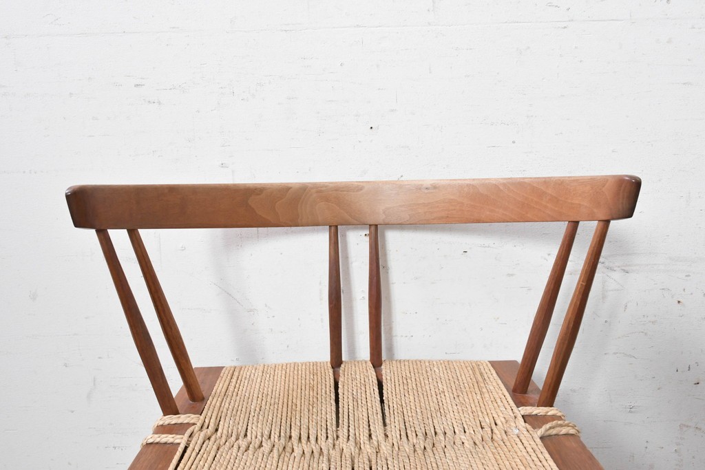 中古　ジョージナカシマ(George Nakashima)　桜製作所　グラスシートチェア(GRASS SEATED CHAIR)　CN120　軽やかな佇まいが魅力のチェア　(R-091370)