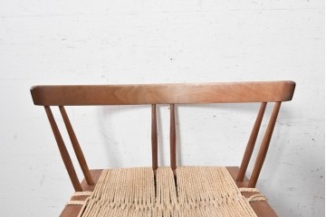 中古　ジョージナカシマ(George Nakashima)　桜製作所　グラスシートチェア(GRASS SEATED CHAIR)　CN120　軽やかな佇まいが魅力のチェア　(R-091370)