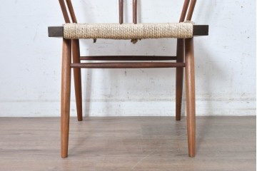 中古　ジョージナカシマ(George Nakashima)　桜製作所　グラスシートチェア(GRASS SEATED CHAIR)　CN120　軽やかな佇まいが魅力のチェア　(R-091370)