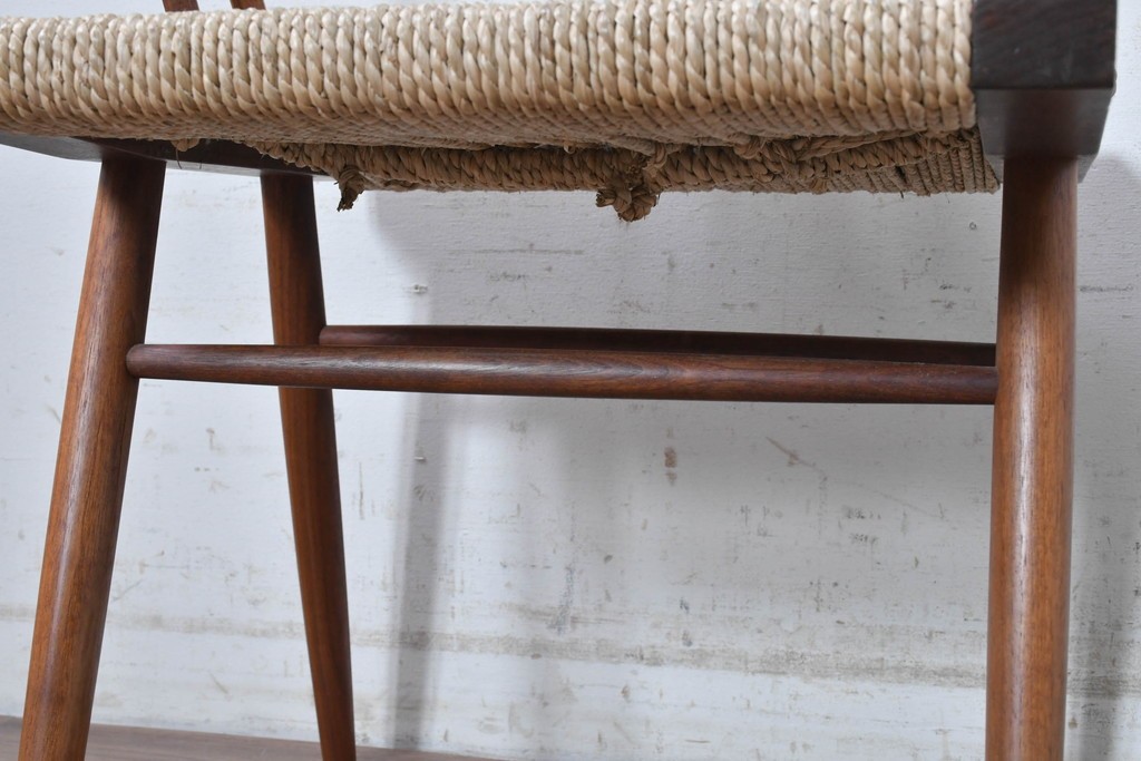 中古　ジョージナカシマ(George Nakashima)　桜製作所　グラスシートチェア(GRASS SEATED CHAIR)　CN120　軽やかな佇まいが魅力のチェア　(R-091370)