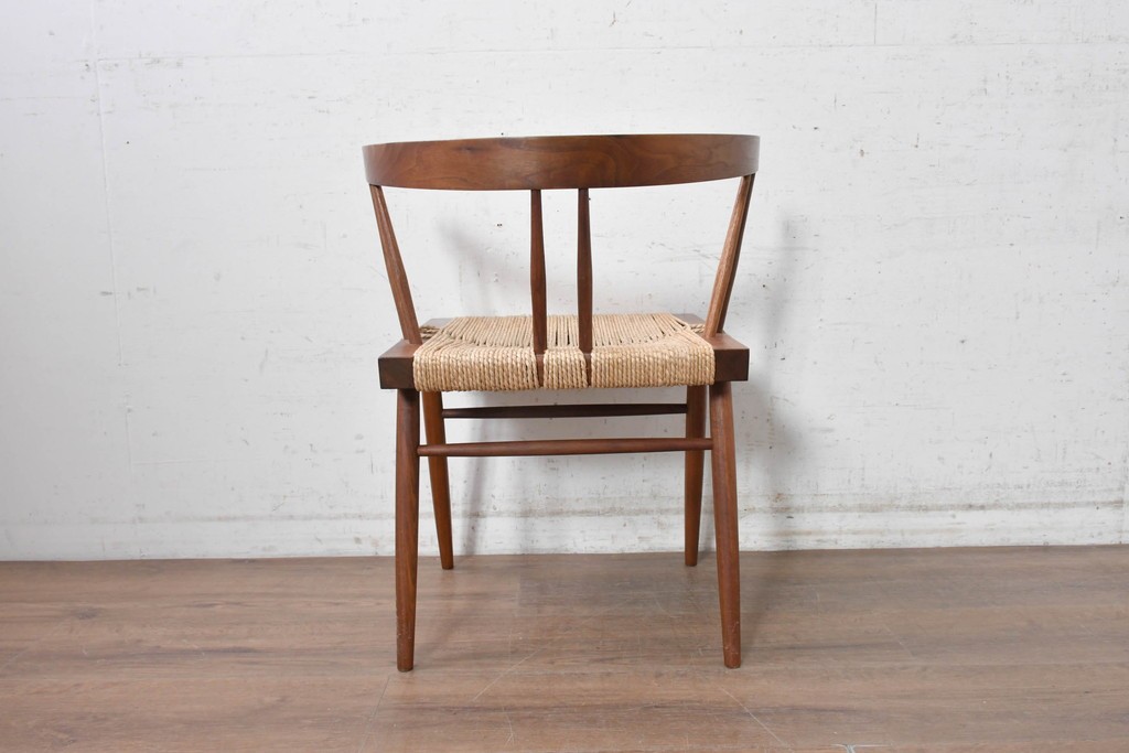 中古　ジョージナカシマ(George Nakashima)　桜製作所　グラスシートチェア(GRASS SEATED CHAIR)　CN120　軽やかな佇まいが魅力のチェア　(R-091370)
