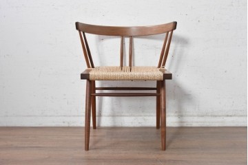 中古　ジョージナカシマ(George Nakashima)　桜製作所　グラスシートチェア(GRASS SEATED CHAIR)　CN120　軽やかな佇まいが魅力のチェア　(R-091371)